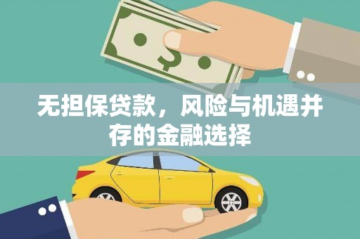 谢通门无担保贷款，风险与机遇并存的金融选择