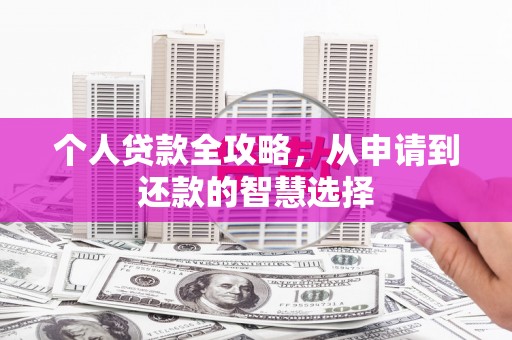 猇亭个人贷款全攻略，从申请到还款的智慧选择