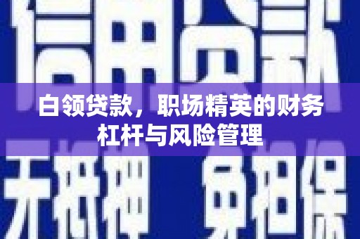 水林白领贷款，职场精英的财务杠杆与风险管理