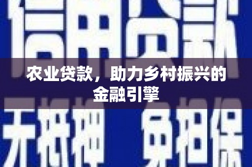 望奎农业贷款，助力乡村振兴的金融引擎