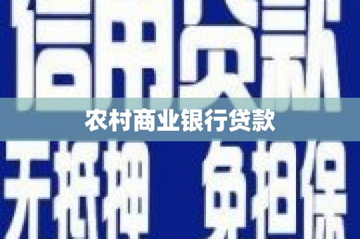 七美农村商业银行贷款