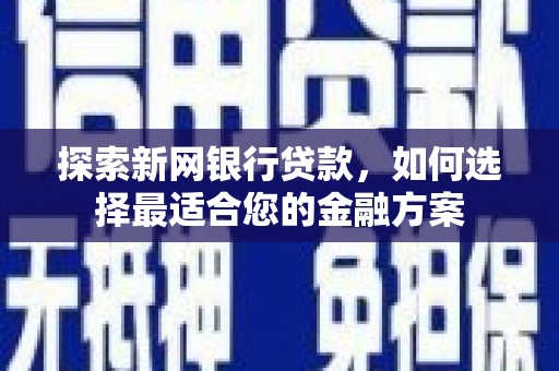曲水探索新网银行贷款，如何选择最适合您的金融方案