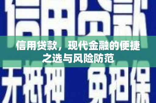 宁陵信用贷款，现代金融的便捷之选与风险防范