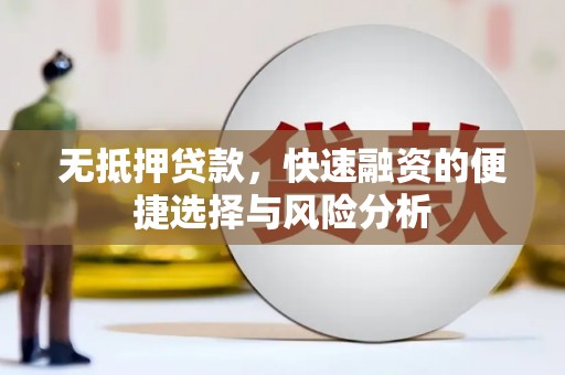 西畴无抵押贷款，快速融资的便捷选择与风险分析