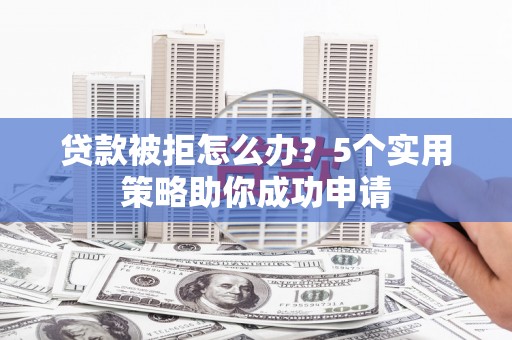 临潭贷款被拒怎么办？5个实用策略助你成功申请