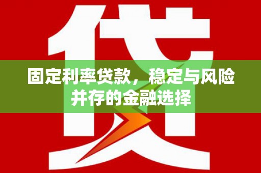 芳苑固定利率贷款，稳定与风险并存的金融选择