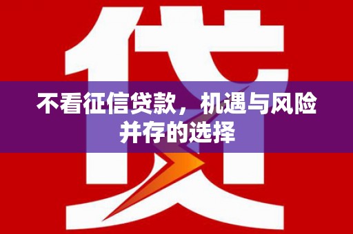 东宝不看征信贷款，机遇与风险并存的选择